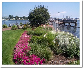 Prescott Park Gardens and Pier Overlooking the River - Portsmouth NH - Ann Cummings 2007