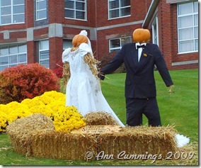 Portsmouth NH Bride and Groom Scarecrow at Sheraton 
